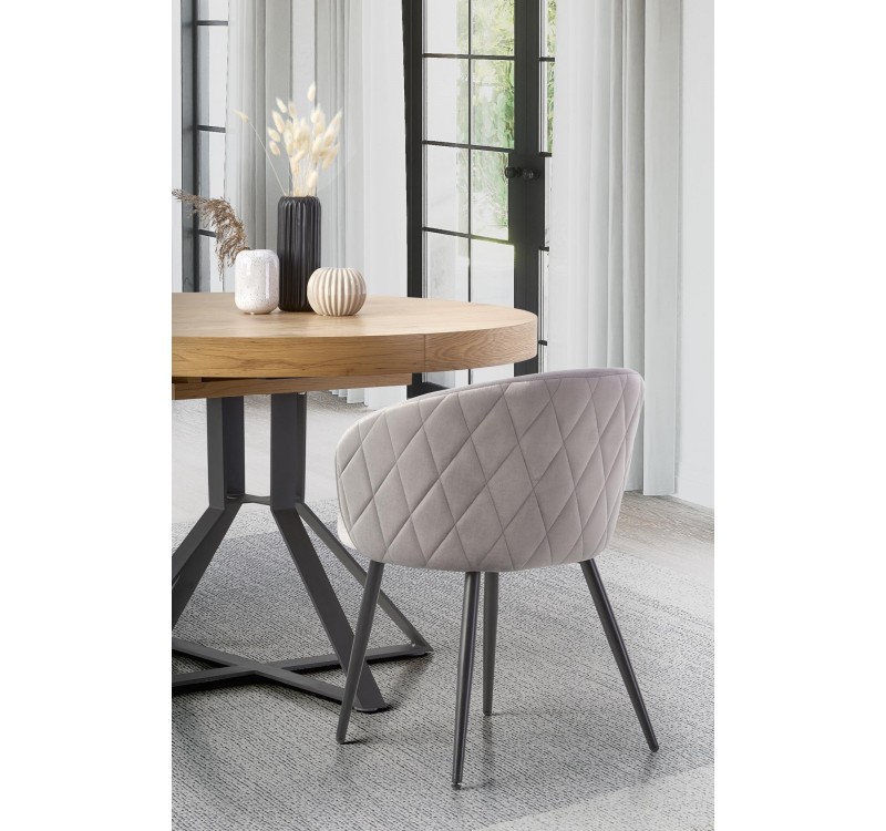 MERCY extension table, color: top - golden oak, legs - black DIOMMI V-CH-MERCY-ST