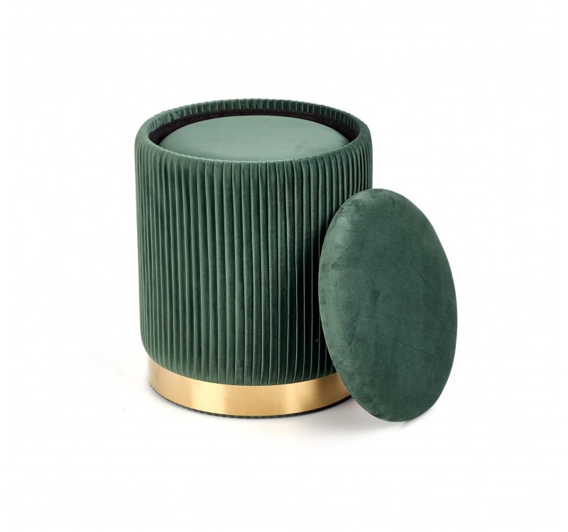 MONTY set of two stools: color: dark green DIOMMI V-CH-MONTY-PUFA-C.ZIELONY