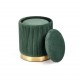 MONTY set of two stools: color: dark green DIOMMI V-CH-MONTY-PUFA-C.ZIELONY