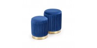 MONTY set of two stools: color: dark blue DIOMMI V-CH-MONTY-PUFA-GRANATOWY