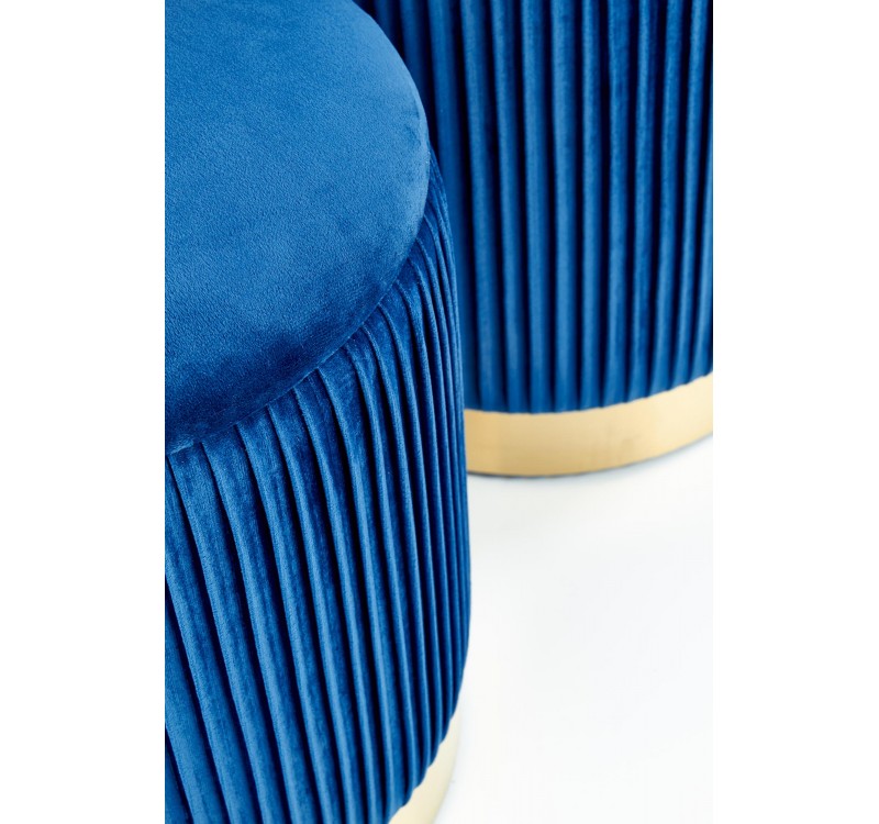 MONTY set of two stools: color: dark blue DIOMMI V-CH-MONTY-PUFA-GRANATOWY
