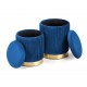MONTY set of two stools: color: dark blue DIOMMI V-CH-MONTY-PUFA-GRANATOWY
