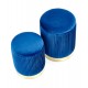 MONTY set of two stools: color: dark blue DIOMMI V-CH-MONTY-PUFA-GRANATOWY