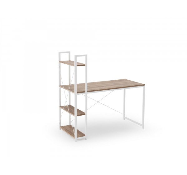 NARVIK B1 desk white / sonoma oak DIOMMI V-CH-NARVIK-B1-BIAŁY/SONOMA
