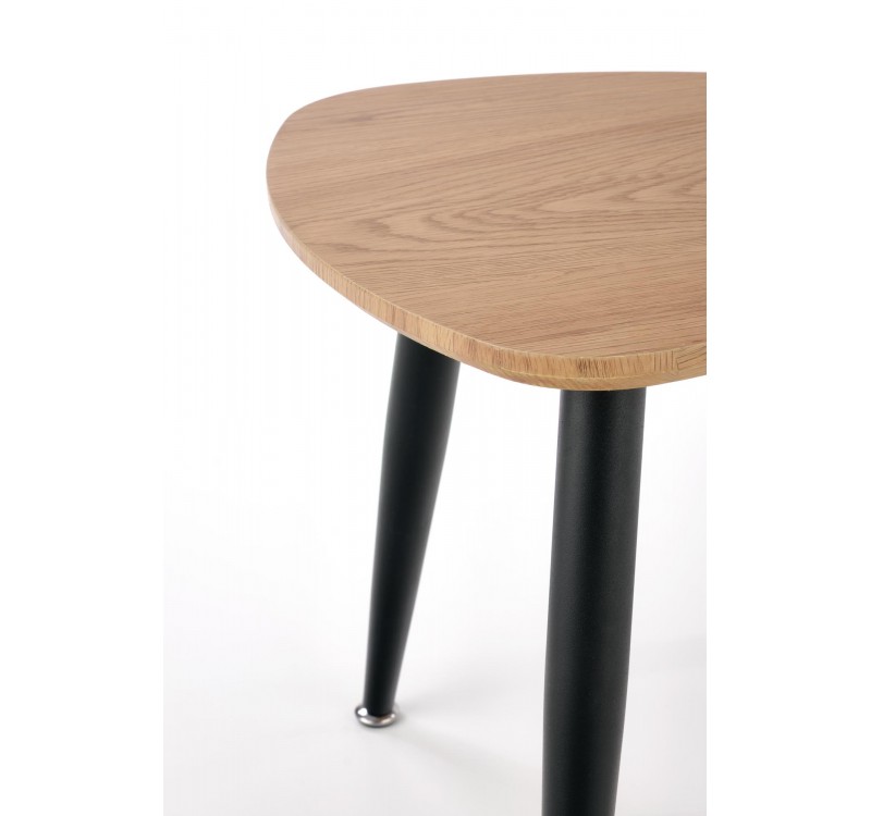 NICEA 2, set of two coffee tables, color: golden oak / black DIOMMI V-CH-NICEA_2-LAW