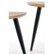 NICEA 2, set of two coffee tables, color: golden oak / black DIOMMI V-CH-NICEA_2-LAW