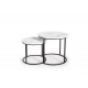 OREO set of two c. tables - white marble / black DIOMMI V-CH-OREO-LAW-BIAŁY_MARMUR