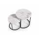 OREO set of two c. tables - white marble / black DIOMMI V-CH-OREO-LAW-BIAŁY_MARMUR