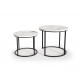 OREO set of two c. tables - white marble / black DIOMMI V-CH-OREO-LAW-BIAŁY_MARMUR