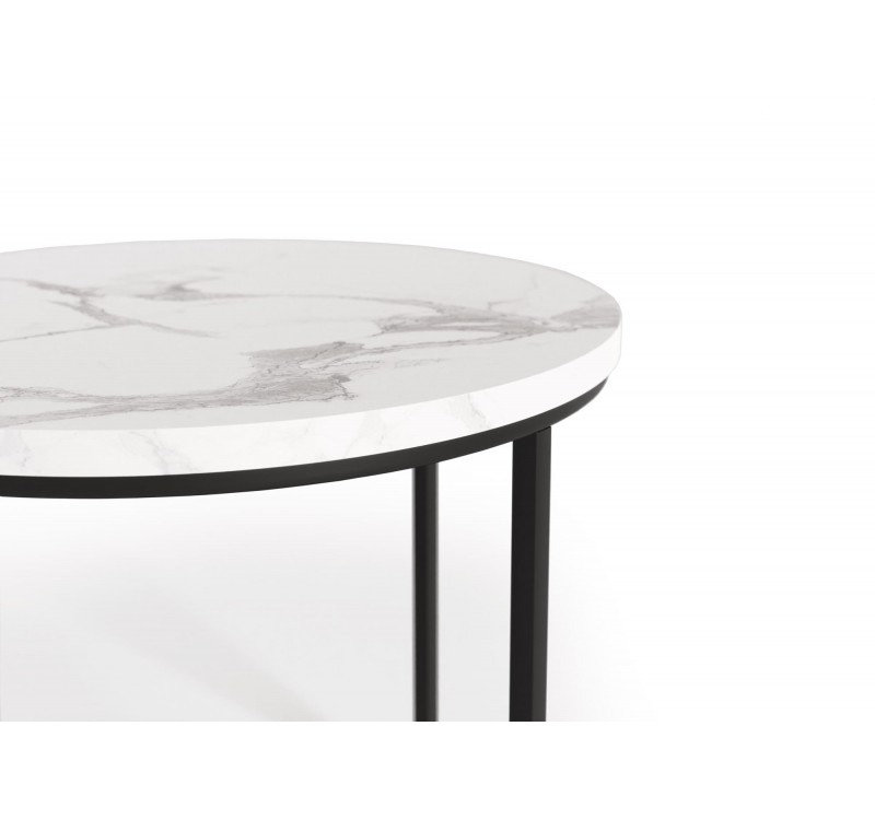 OREO set of two c. tables - white marble / black DIOMMI V-CH-OREO-LAW-BIAŁY_MARMUR