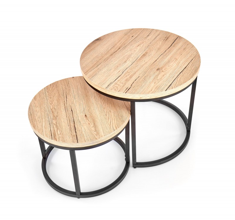 OREO set of two c. tables DIOMMI V-CH-OREO-LAW-DĄB_SAN_REMO