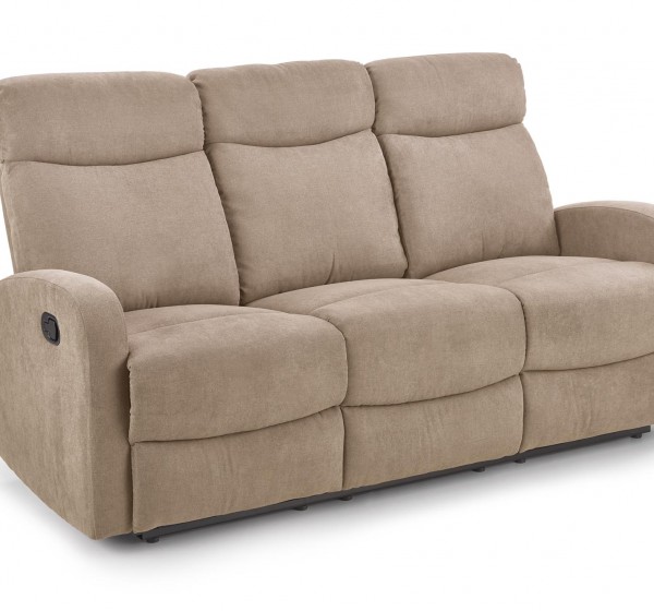 OSLO 3S sofa with recliner function color: beige DIOMMI V-CH-OSLO_3S-SOFA-BEŻOWY