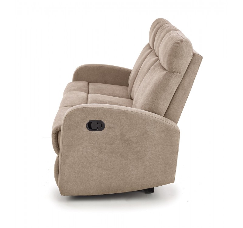 OSLO 3S sofa with recliner function color: beige DIOMMI V-CH-OSLO_3S-SOFA-BEŻOWY