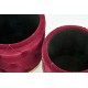 POLLY set of two stools, color: dark red DIOMMI V-CH-POLLY-PUFA-BORDOWY