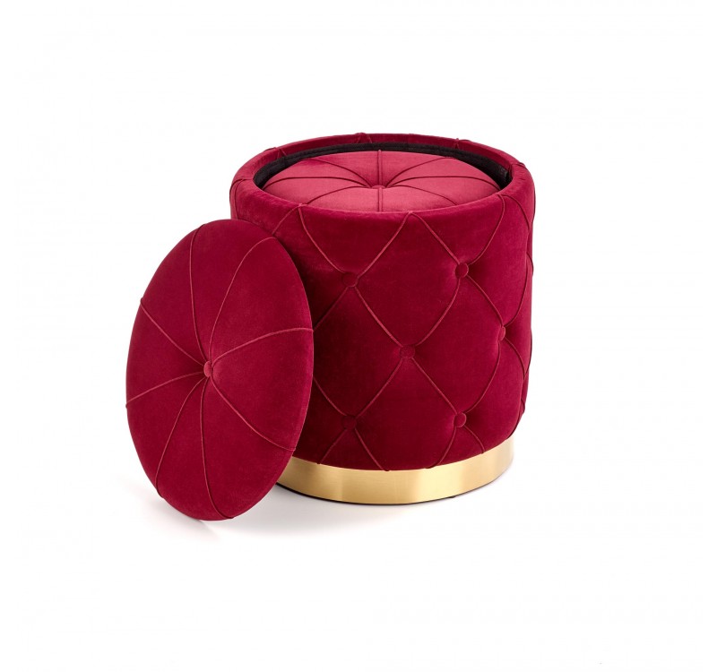 POLLY set of two stools, color: dark red DIOMMI V-CH-POLLY-PUFA-BORDOWY