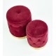 POLLY set of two stools, color: dark red DIOMMI V-CH-POLLY-PUFA-BORDOWY