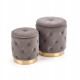 POLLY set of two stools, color: grey DIOMMI V-CH-POLLY-PUFA-POPIEL