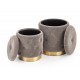 POLLY set of two stools, color: grey DIOMMI V-CH-POLLY-PUFA-POPIEL