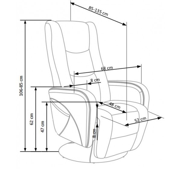 PULSAR recliner chair, color: beige DIOMMI V-CH-PULSAR-FOT-BEŻOWY
