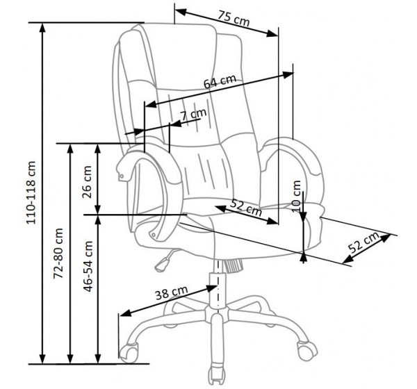RELAX executive o.chair: black DIOMMI V-CH-RELAX-FOT-CZARNY