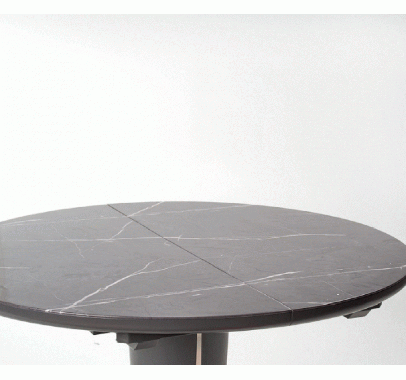 RICARDO extension table, color: top - grey marble, legs - dark grey DIOMMI V-CH-RICARDO-ST