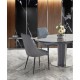 RICARDO extension table, color: top - grey marble, legs - dark grey DIOMMI V-CH-RICARDO-ST