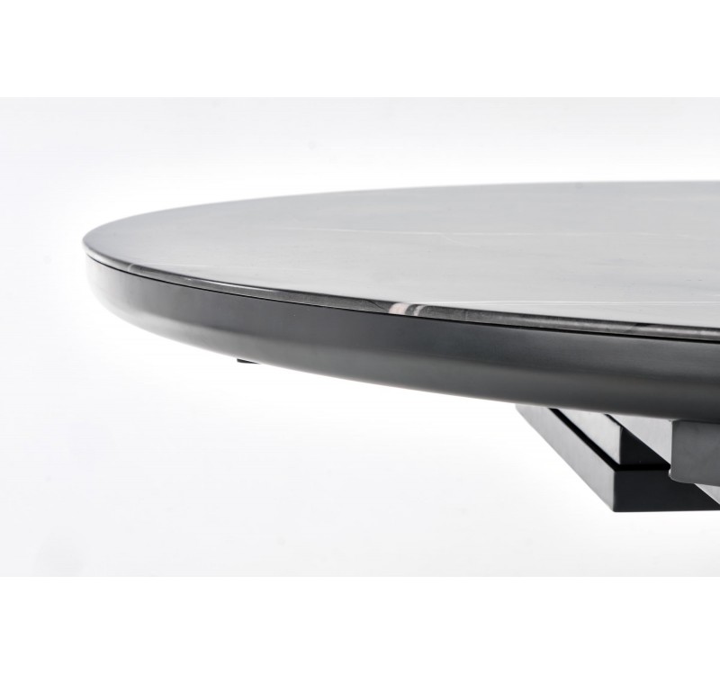 RICARDO extension table, color: top - grey marble, legs - dark grey DIOMMI V-CH-RICARDO-ST