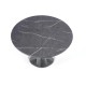 RICARDO extension table, color: top - grey marble, legs - dark grey DIOMMI V-CH-RICARDO-ST