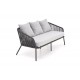 ROCCA, garden set ( sofa + chair 2x + c. table ), l.grey / d.grey DIOMMI V-CH-ROCCA-ZESTAW