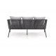 ROCCA, garden set ( sofa + chair 2x + c. table ), l.grey / d.grey DIOMMI V-CH-ROCCA-ZESTAW