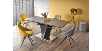 SALVADOR extension table, color: top - dark grey, legs - dark grey DIOMMI V-CH-SALVADOR-ST