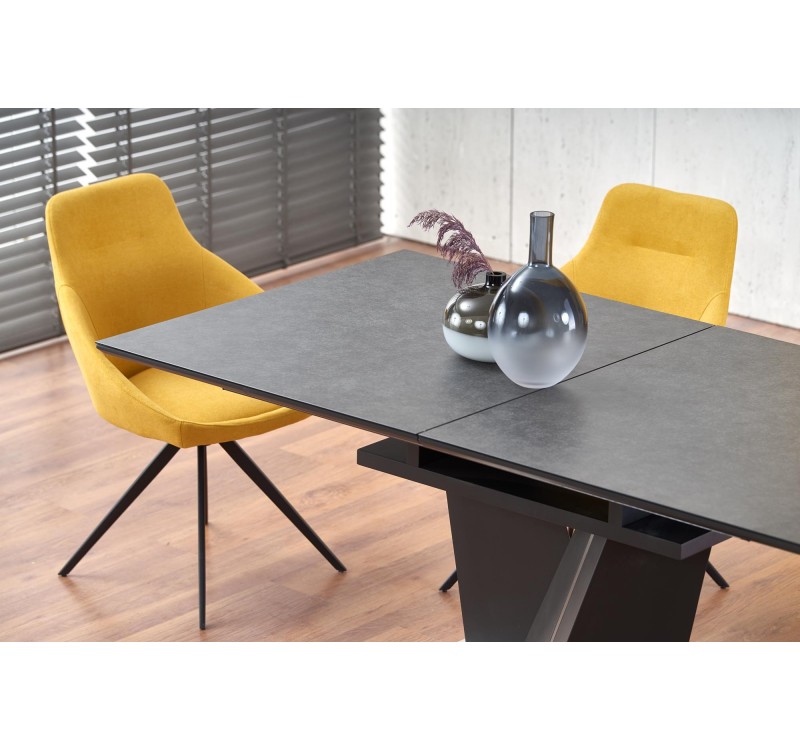 SALVADOR extension table, color: top - dark grey, legs - dark grey DIOMMI V-CH-SALVADOR-ST