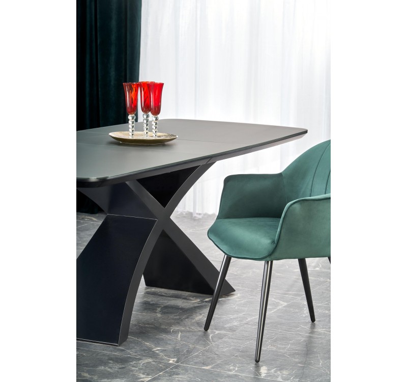 SILVESTRO table dark grey, leg black DIOMMI V-CH-SILVESTRO-ST