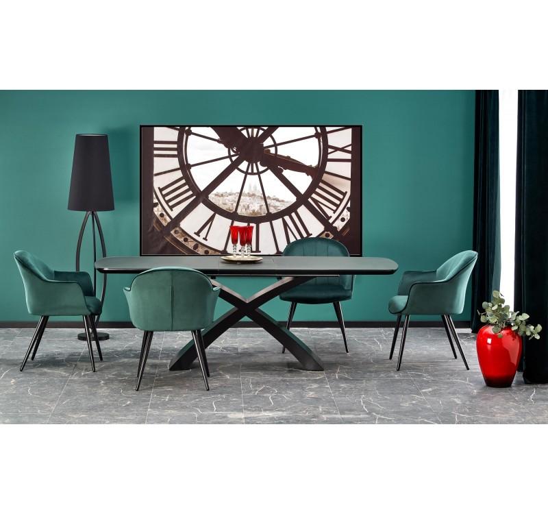 SILVESTRO table dark grey, leg black DIOMMI V-CH-SILVESTRO-ST