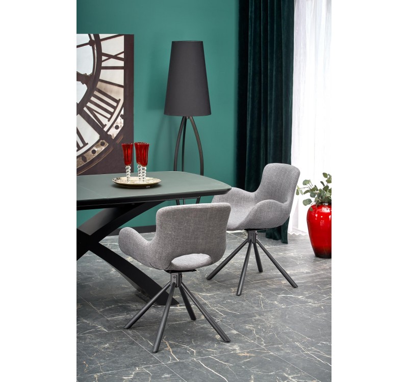 SILVESTRO table dark grey, leg black DIOMMI V-CH-SILVESTRO-ST