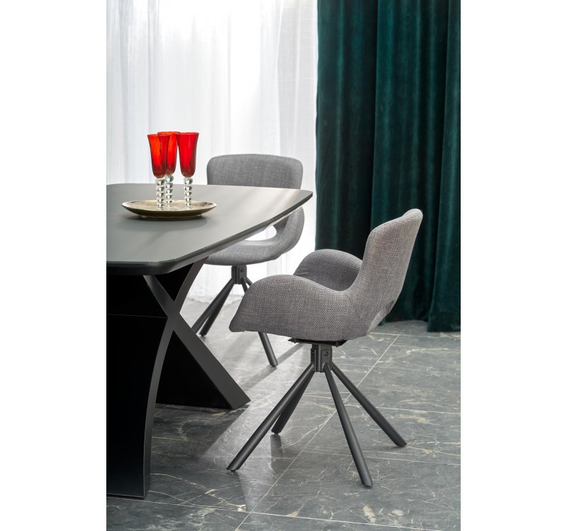SILVESTRO table dark grey, leg black DIOMMI V-CH-SILVESTRO-ST
