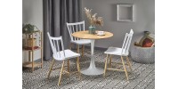STING table, color: top - golden oak, legs - white DIOMMI V-CH-STING-ST