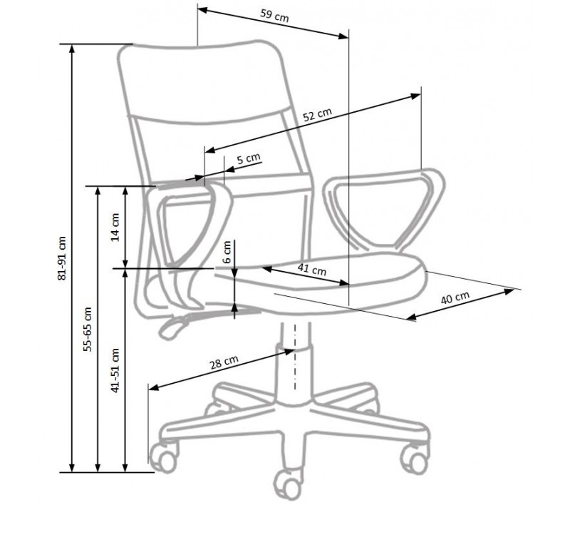 TIMMY o.chair, color: grey / black DIOMMI V-CH-TIMMY-FOT-POPIEL