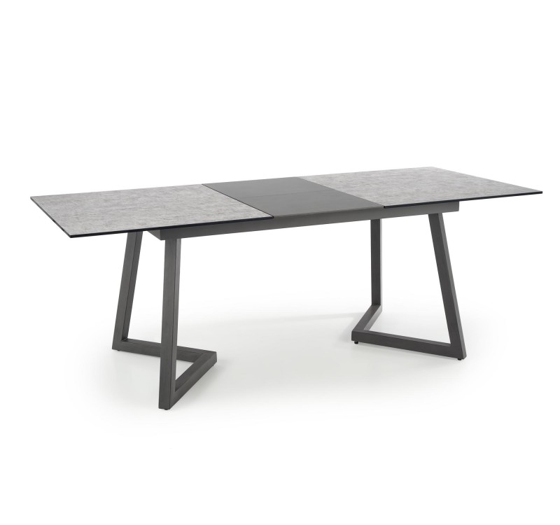 TIZIANO extension table, color: top - light grey / dark grey, legs - dark grey DIOMMI V-CH-TIZIANO-ST