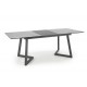 TIZIANO extension table, color: top - light grey / dark grey, legs - dark grey DIOMMI V-CH-TIZIANO-ST