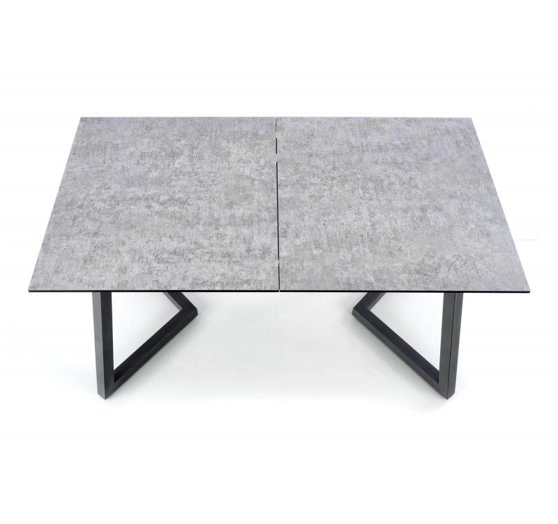 TIZIANO extension table, color: top - light grey / dark grey, legs - dark grey DIOMMI V-CH-TIZIANO-ST