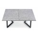 TIZIANO extension table, color: top - light grey / dark grey, legs - dark grey DIOMMI V-CH-TIZIANO-ST