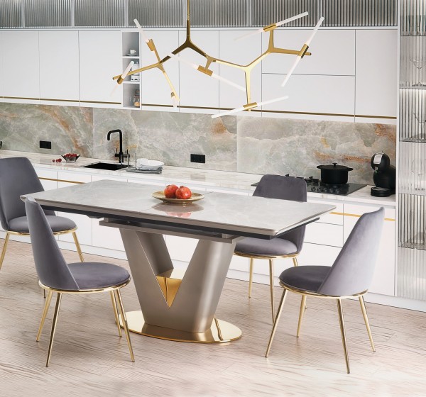 VALENTINO table light grey/gold DIOMMI V-CH-VALENTINO-ST