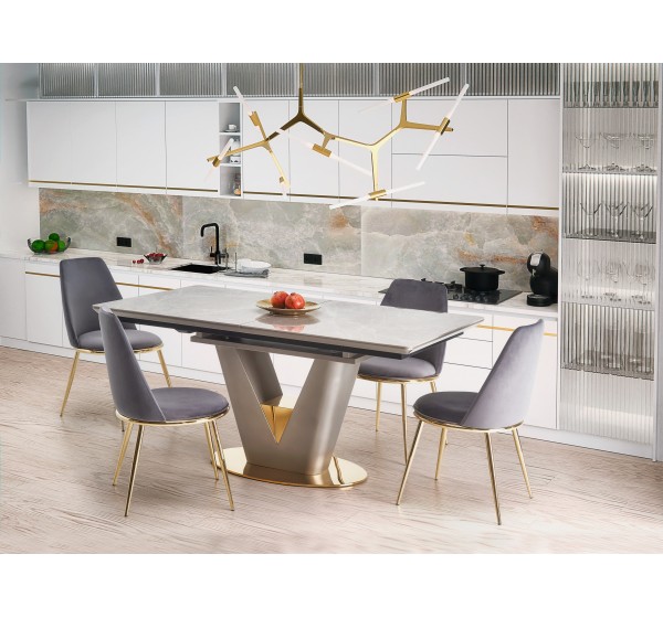 VALENTINO table light grey/gold DIOMMI V-CH-VALENTINO-ST