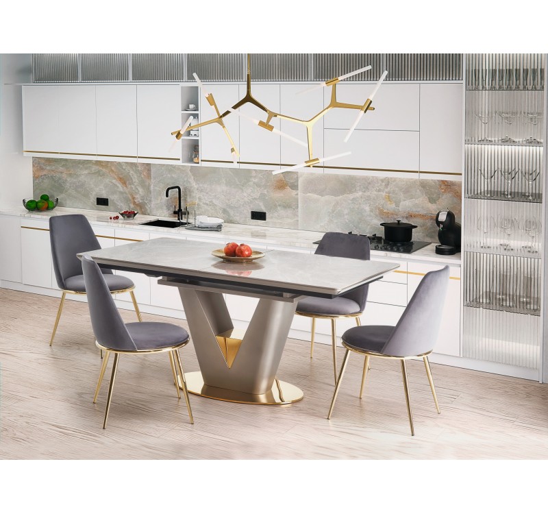 VALENTINO table light grey/gold DIOMMI V-CH-VALENTINO-ST