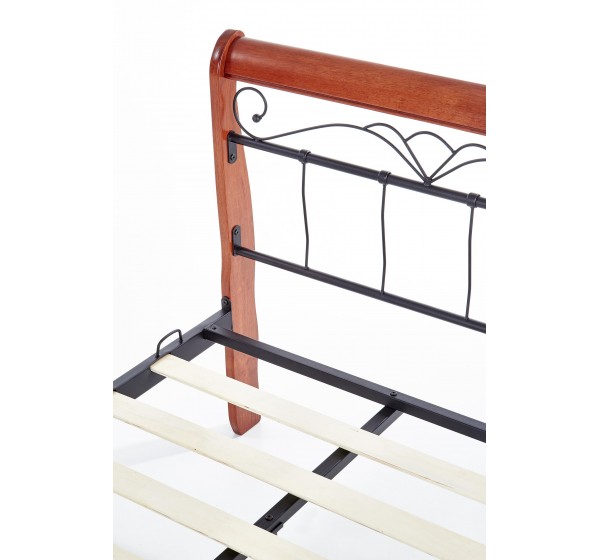 VERONICA bed 90 cm color: ant. cherry/black DIOMMI V-CH-VERONICA_90CM-LOZ