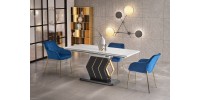 VINCENZO table white marble, leg black/gold DIOMMI V-CH-VINCENZO-ST