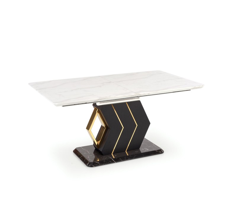 VINCENZO table white marble, leg black/gold DIOMMI V-CH-VINCENZO-ST