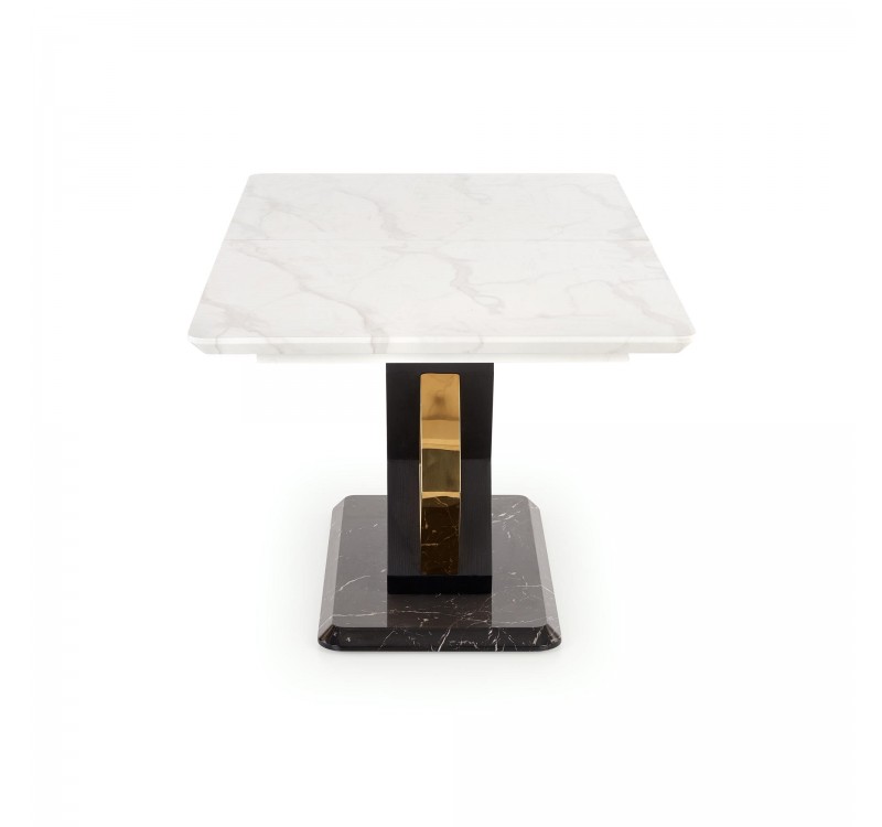 VINCENZO table white marble, leg black/gold DIOMMI V-CH-VINCENZO-ST