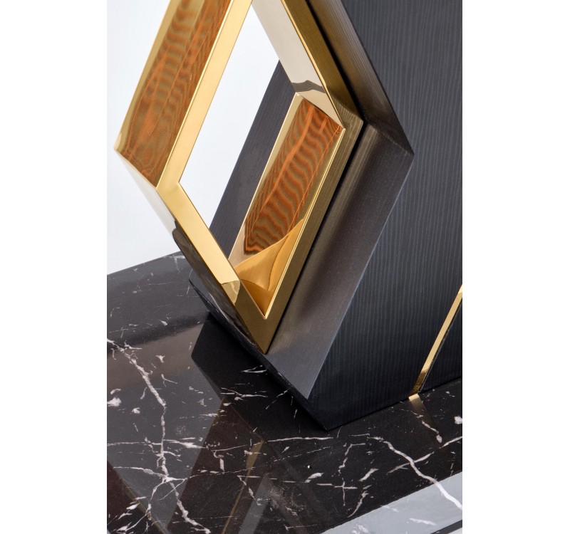 VINCENZO table white marble, leg black/gold DIOMMI V-CH-VINCENZO-ST